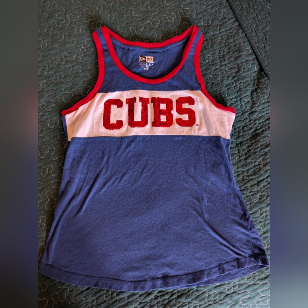 New Era Blue and Red Cubs Tank Top